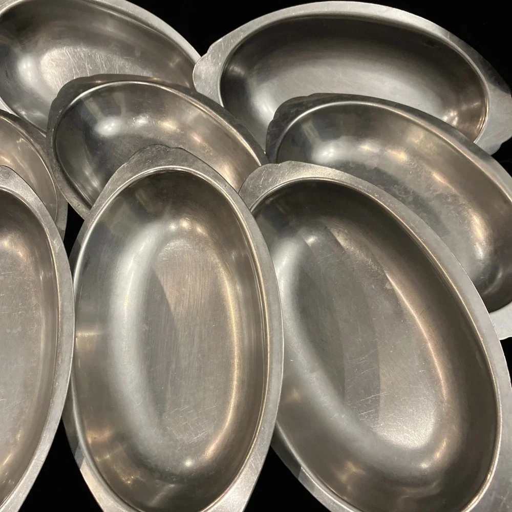 Lot of 11 Oblong Oval Stainless Steel Serving Trays Bowls Brand Ware Japan VTG